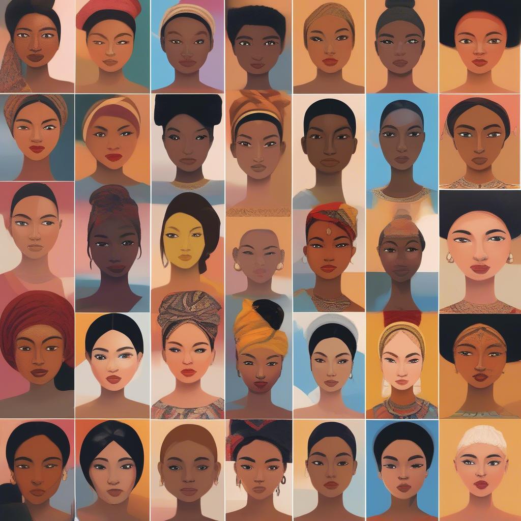 Diverse Faces Representing Global Beauty Standards