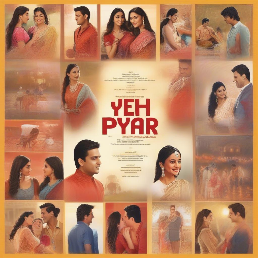 Montage of Bollywood film scenes depicting various emotional moments within relationships, highlighting the portrayal of love and its complexities in Indian cinema.