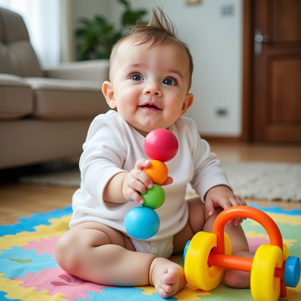 Baby Playing with Toys