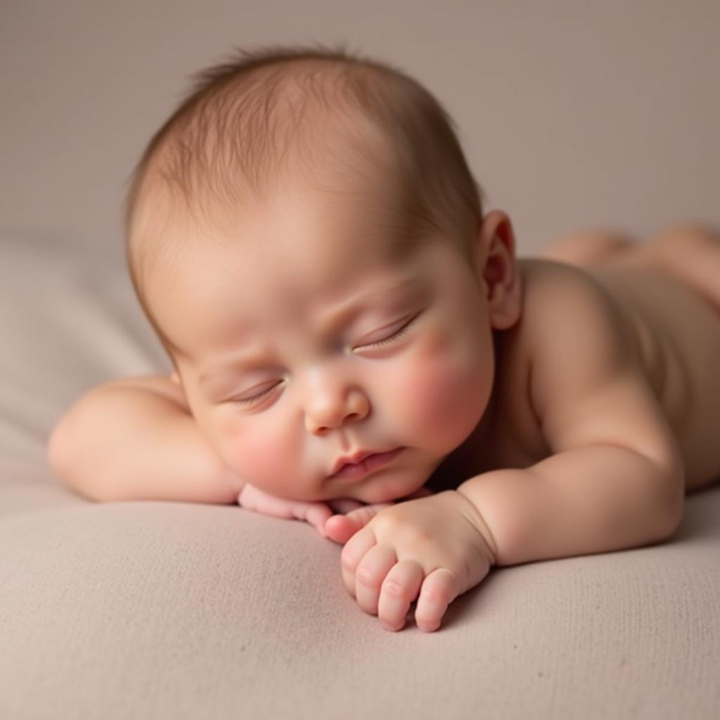 A baby sleeping peacefully, perfect for a tender shayari.