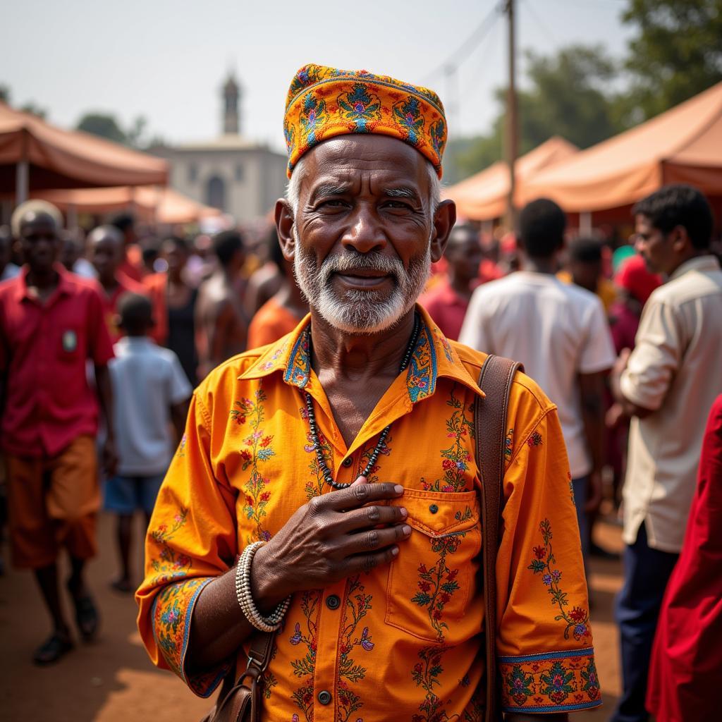 Bade Papa Celebrating a Festival