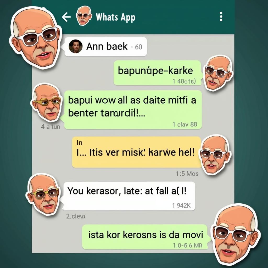 Playful Banter with Bapu Tere Karke Sticker