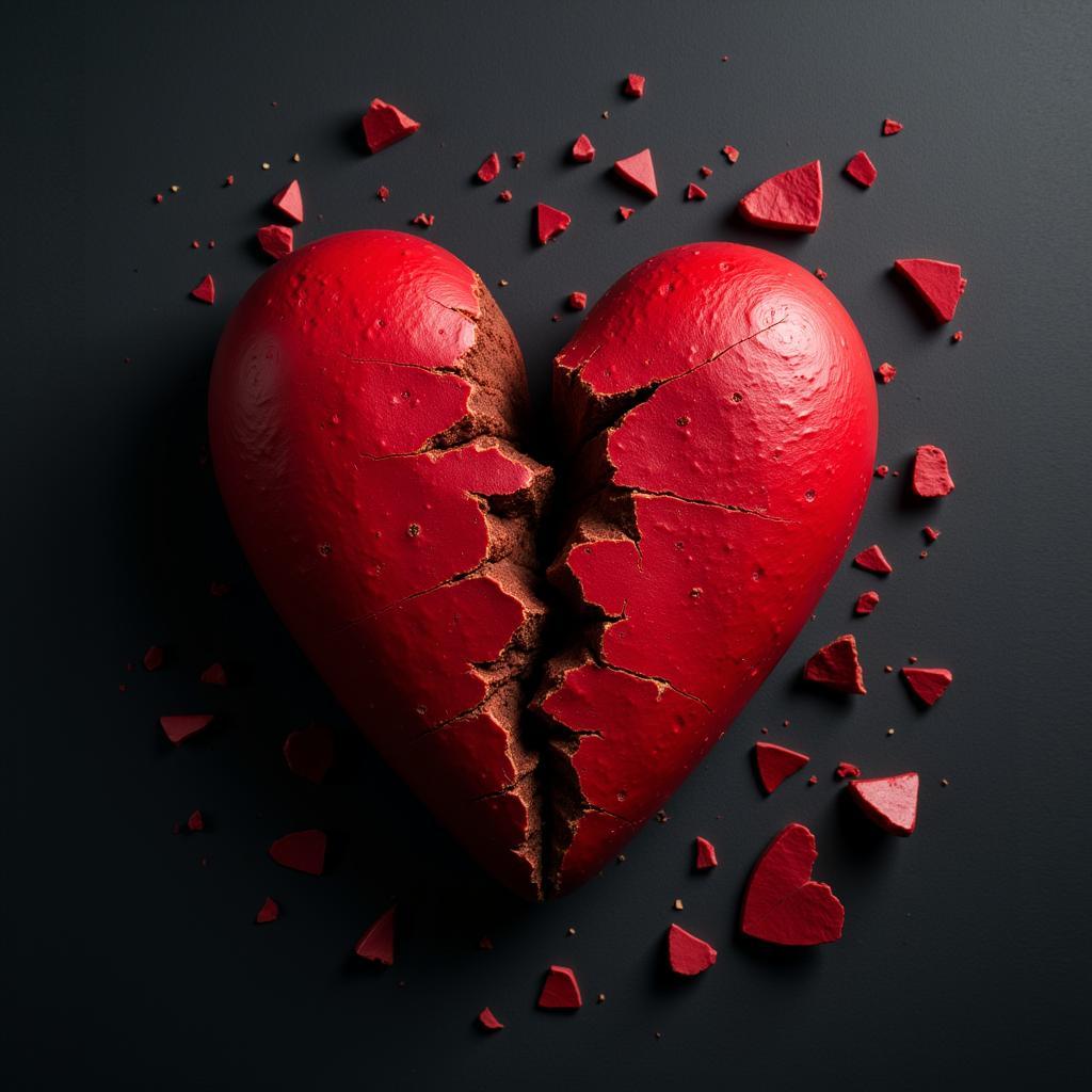 Broken Heart Symbolizing Betrayal in Love