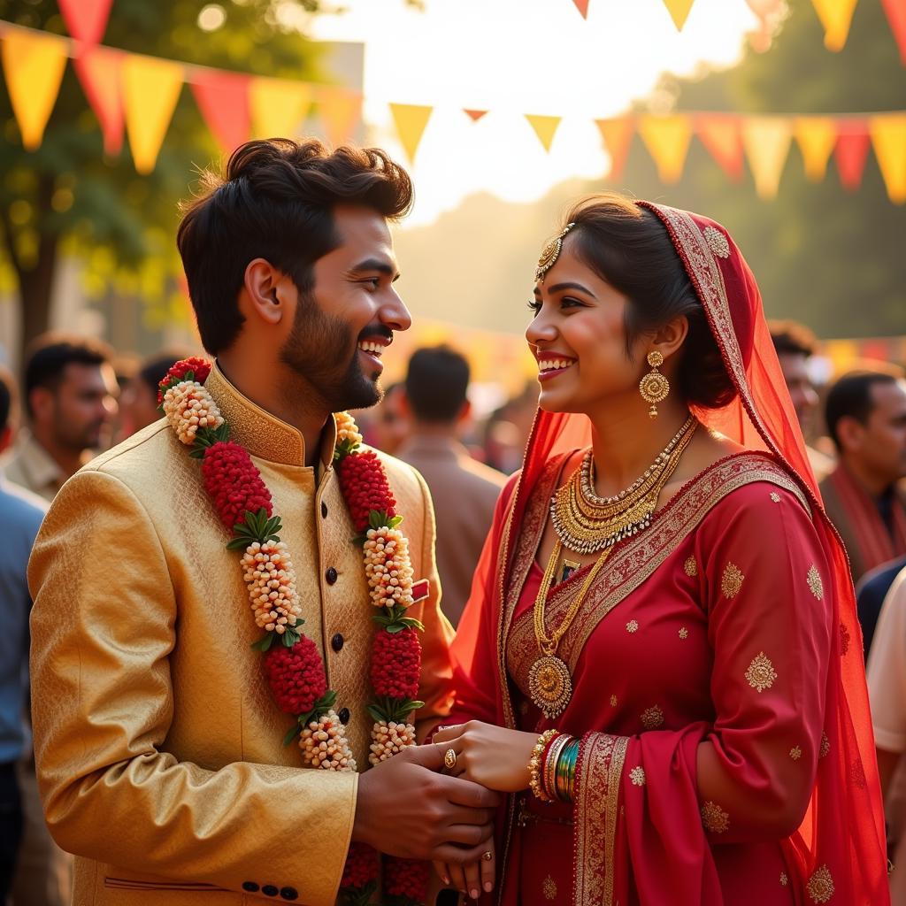 Bhaiya and Bhabhi celebrating together