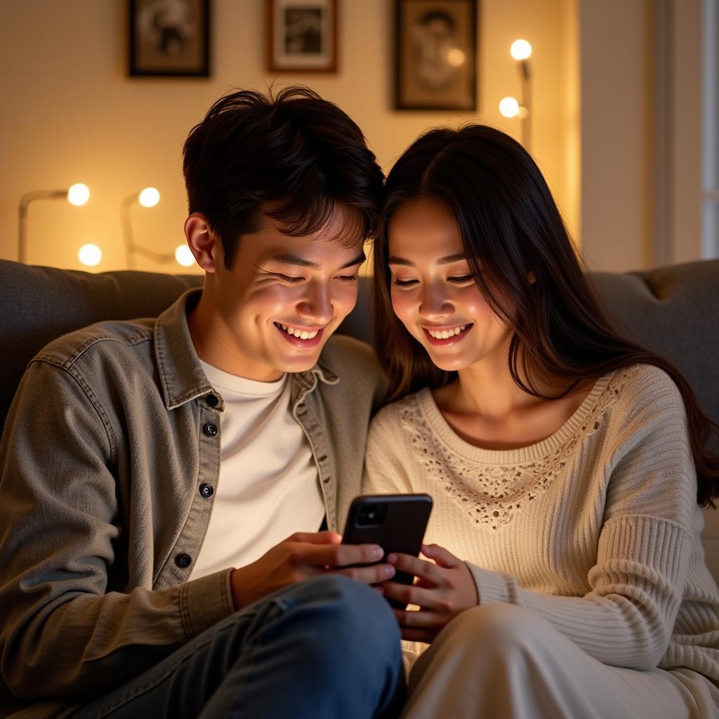 Bhaiya and Bhabhi reading shayari together