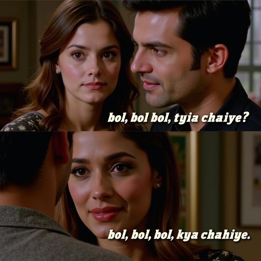 Romantic Scene Depicting "Bol Bol Bol" Lyrics