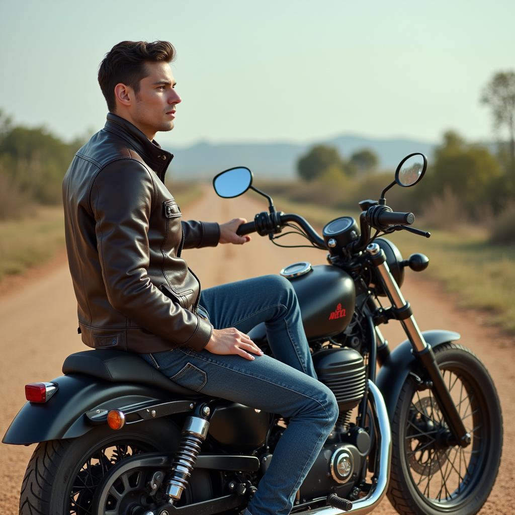 Boy on Motorcycle in HD