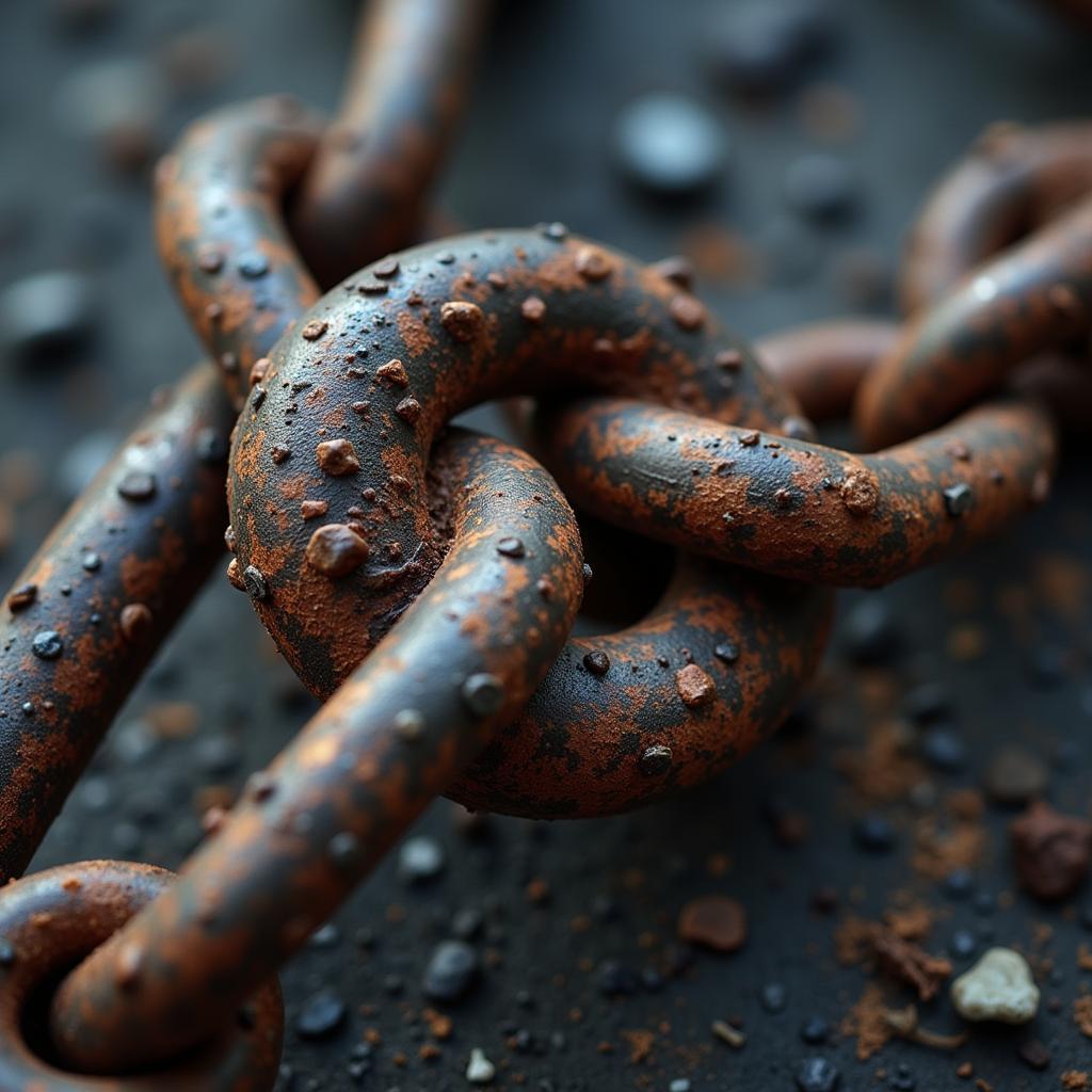 A chain being broken, representing the breaking of bad habits.