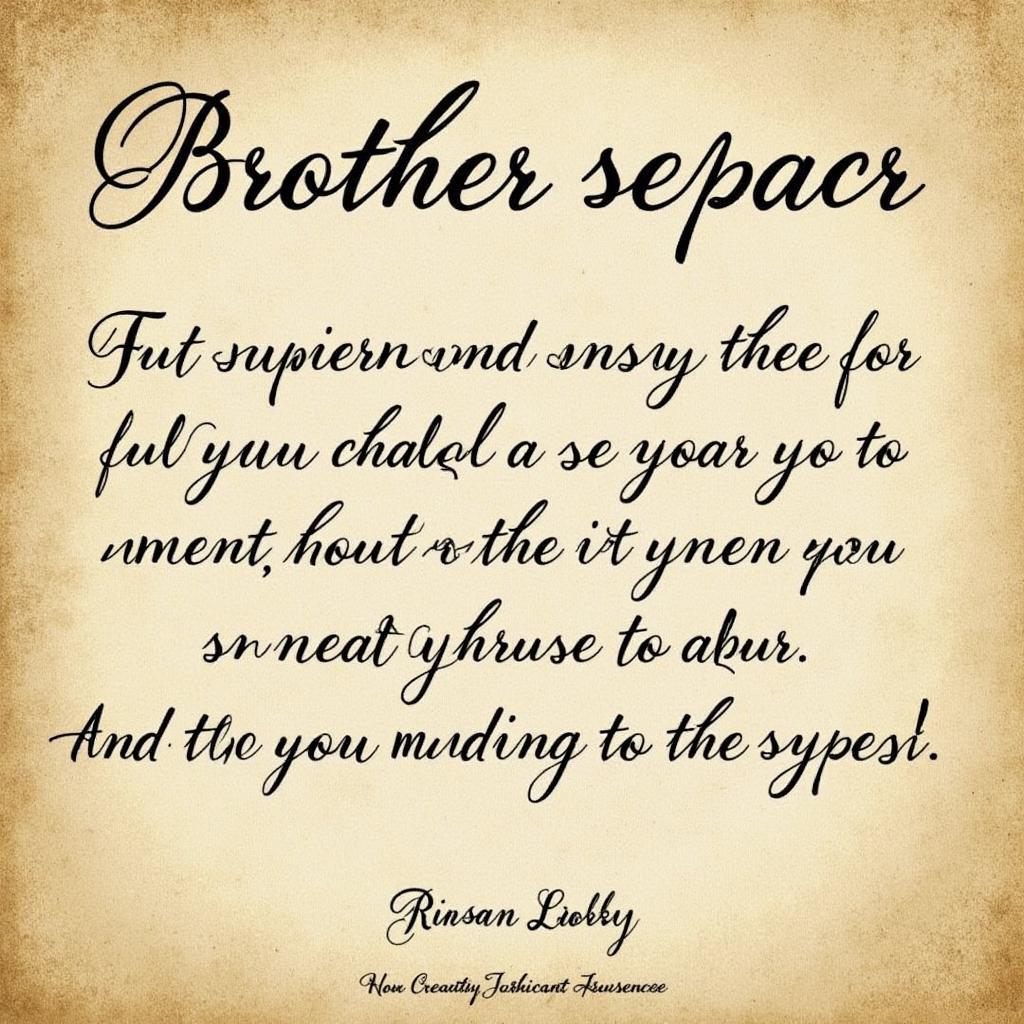 Brotherly Support Quote