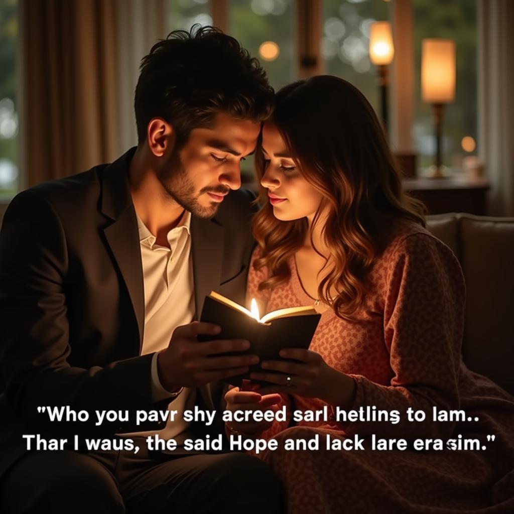 Couple Sharing a Loving Moment Through Shayari