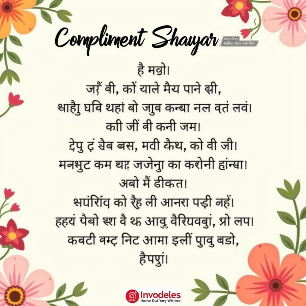 Hindi Compliment Shayari Examples