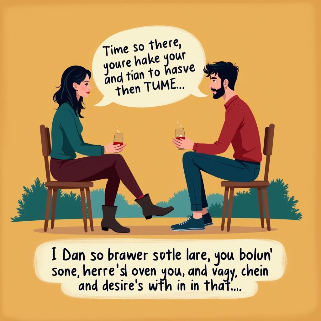 Couple Communicating, Illustrating the Meaning of "Bol Bol Bol"