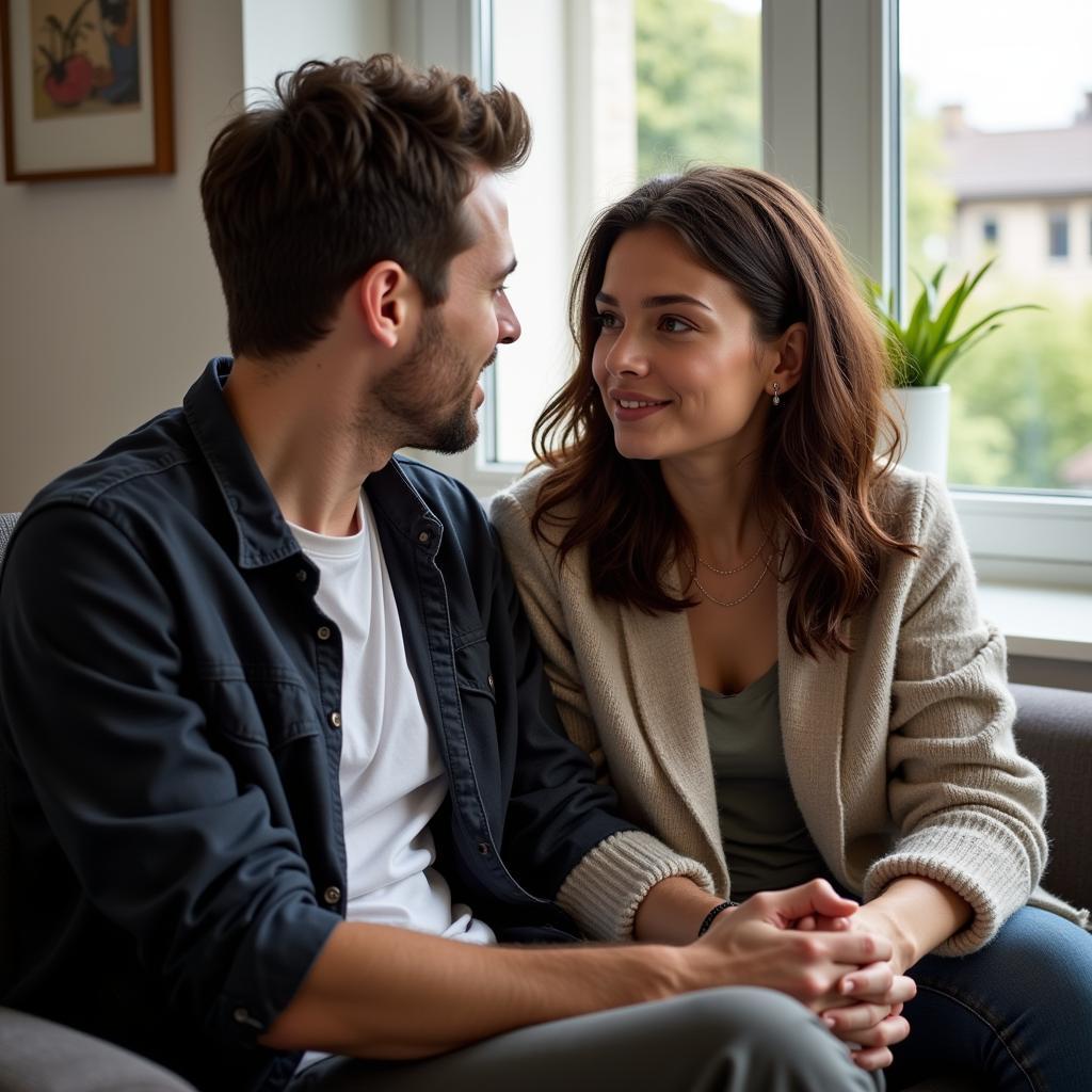 Couple Communicating Intimately