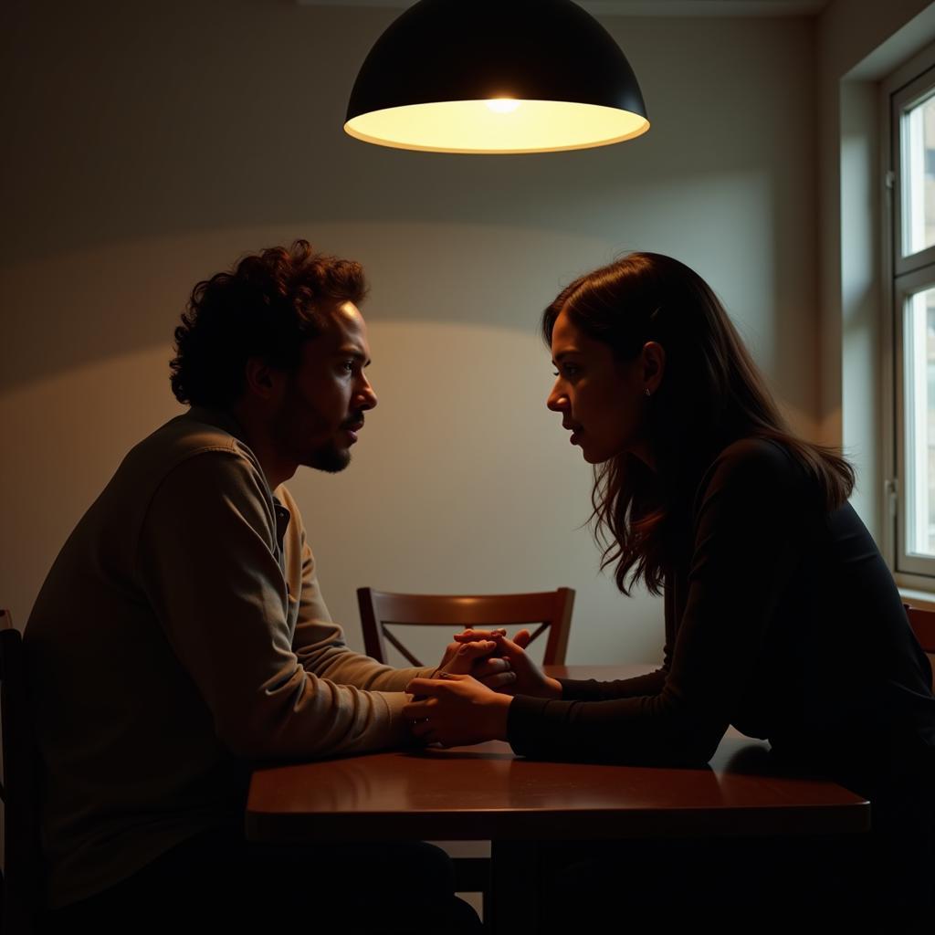 Couple Having a Deep Conversation