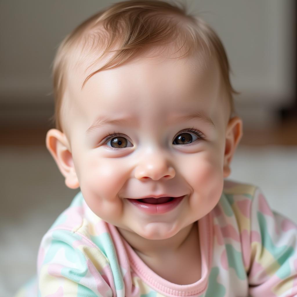 A Cute Baby Smiling