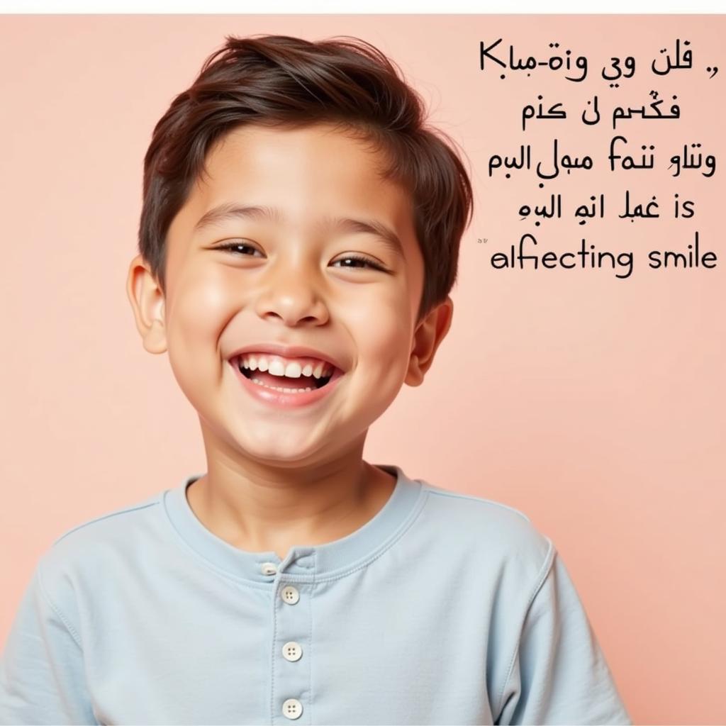 Smiling Boy with Shayari Text