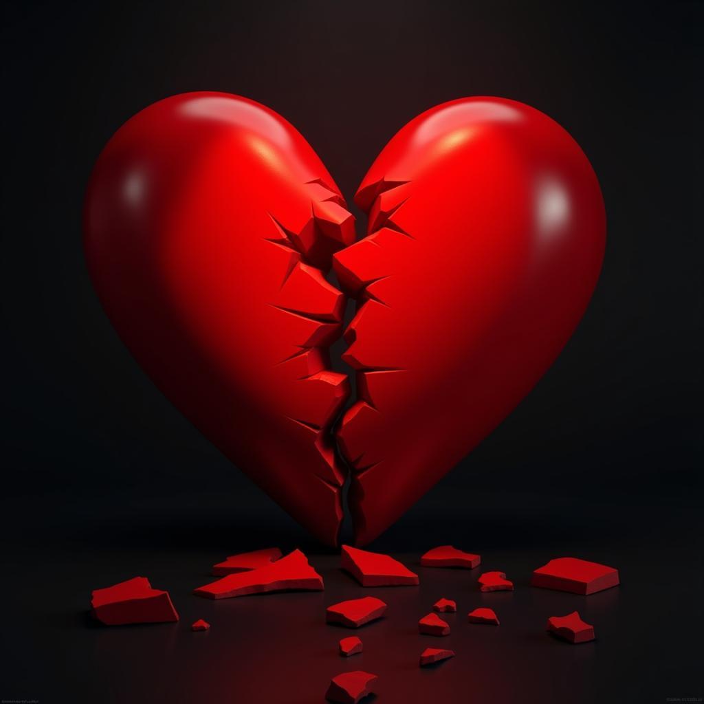 A broken heart symbolizing the pain of betrayal in friendship