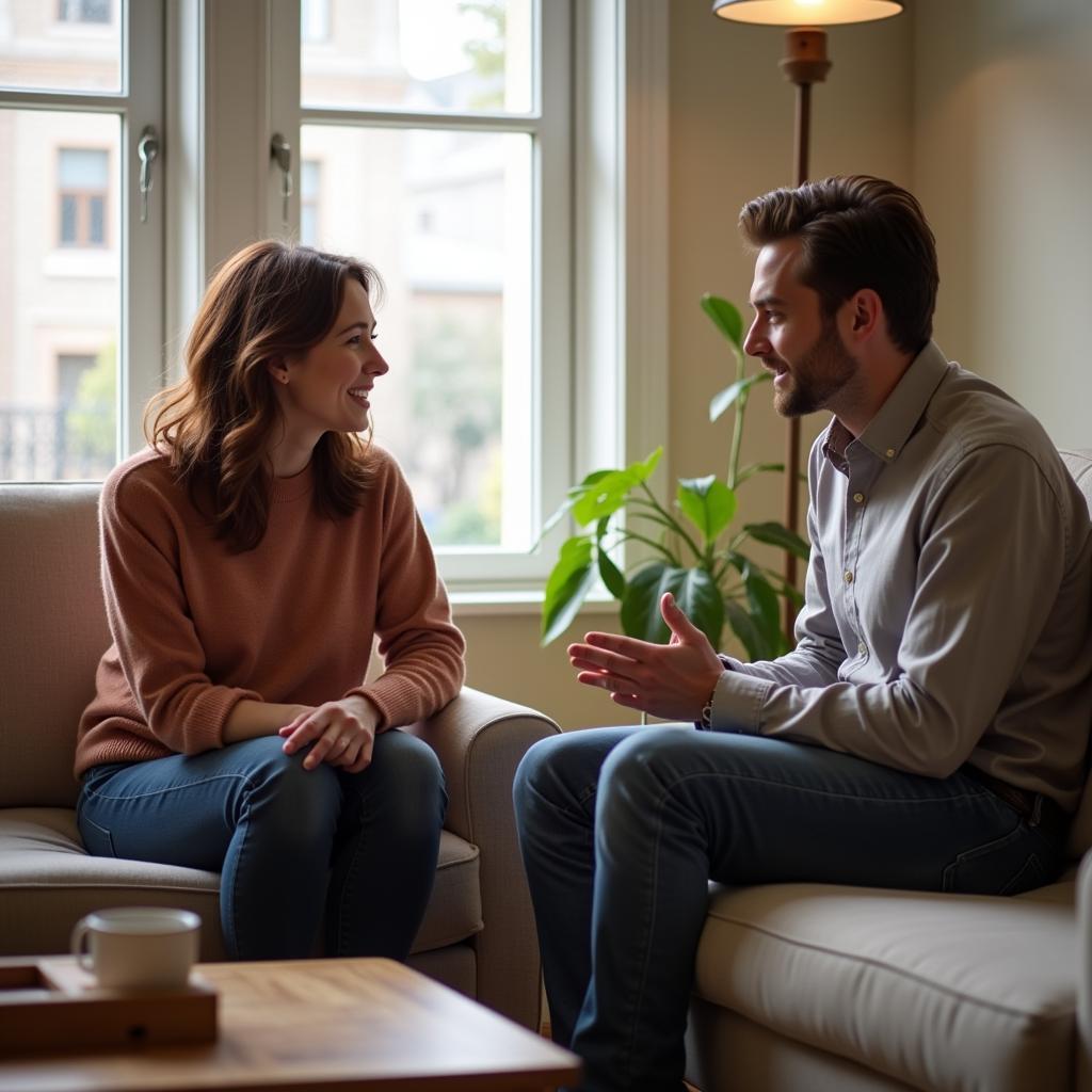 Couple communicating effectively