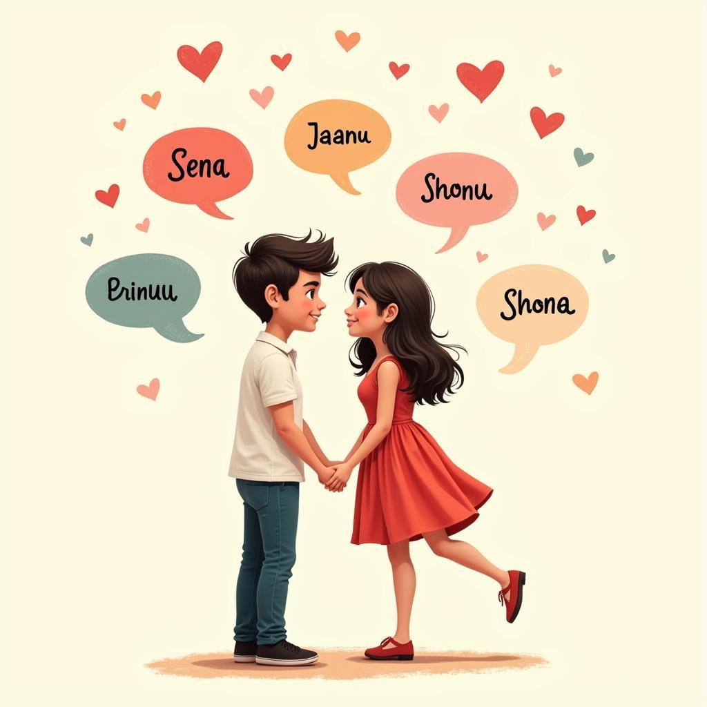 Couples using endearing terms