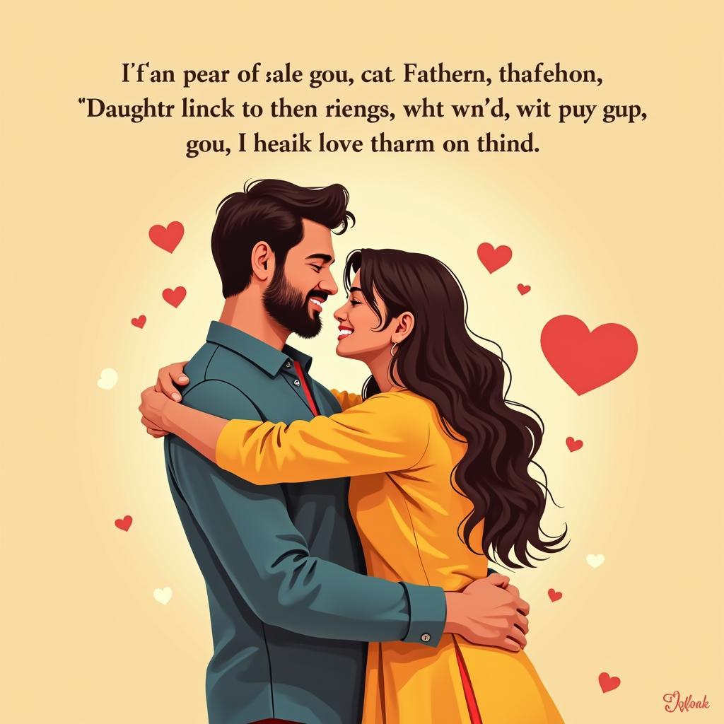 Father and Daughter Hugging: Expressing Love with Heartfelt Hindi Lines