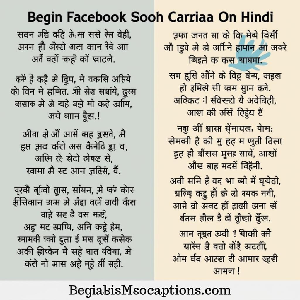 Examples of FB Post Captions in Hindi