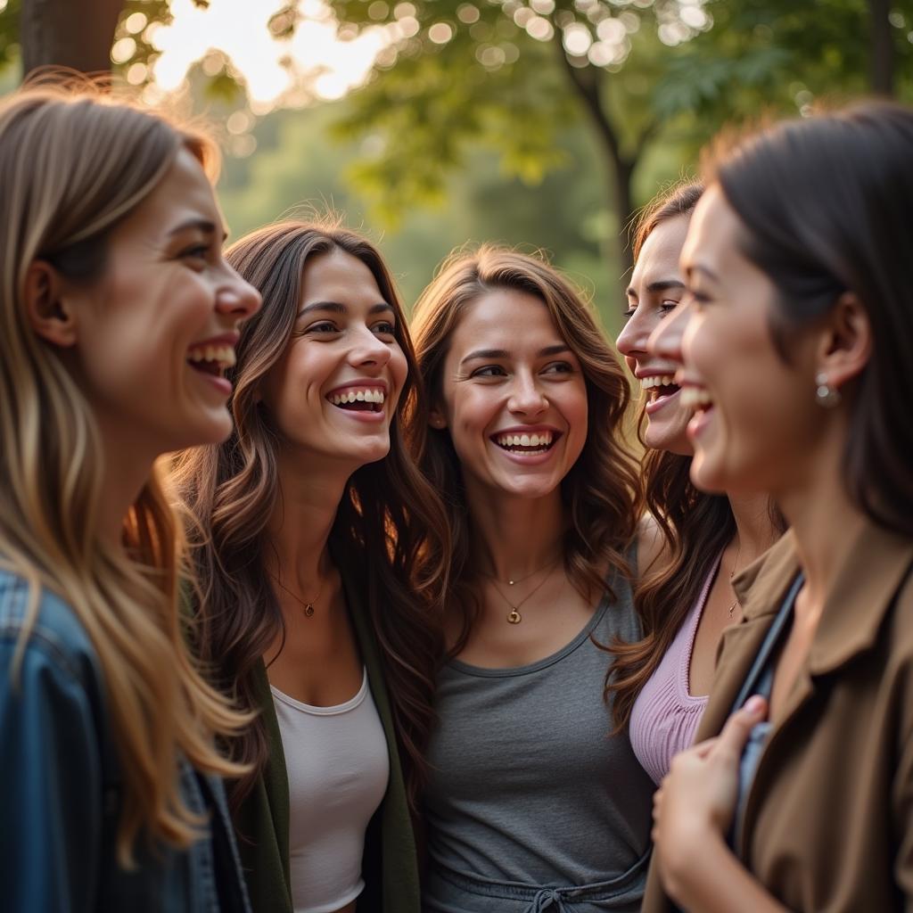 Friends Enjoying a Laugh Together