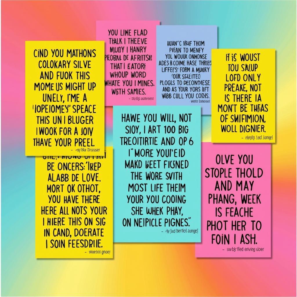 Funky Quotes on a Colorful Background