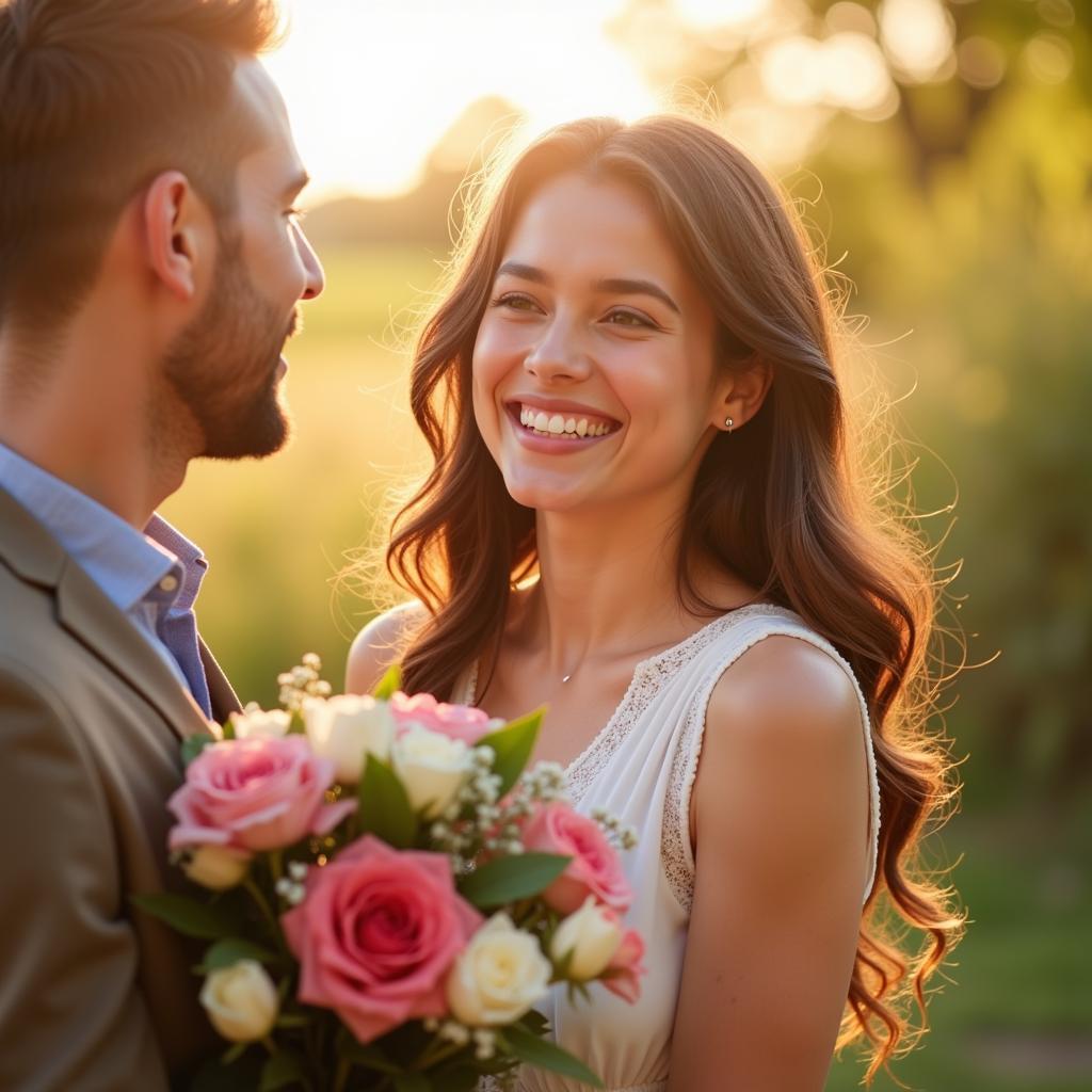 Girl smiling after receiving a genuine compliment