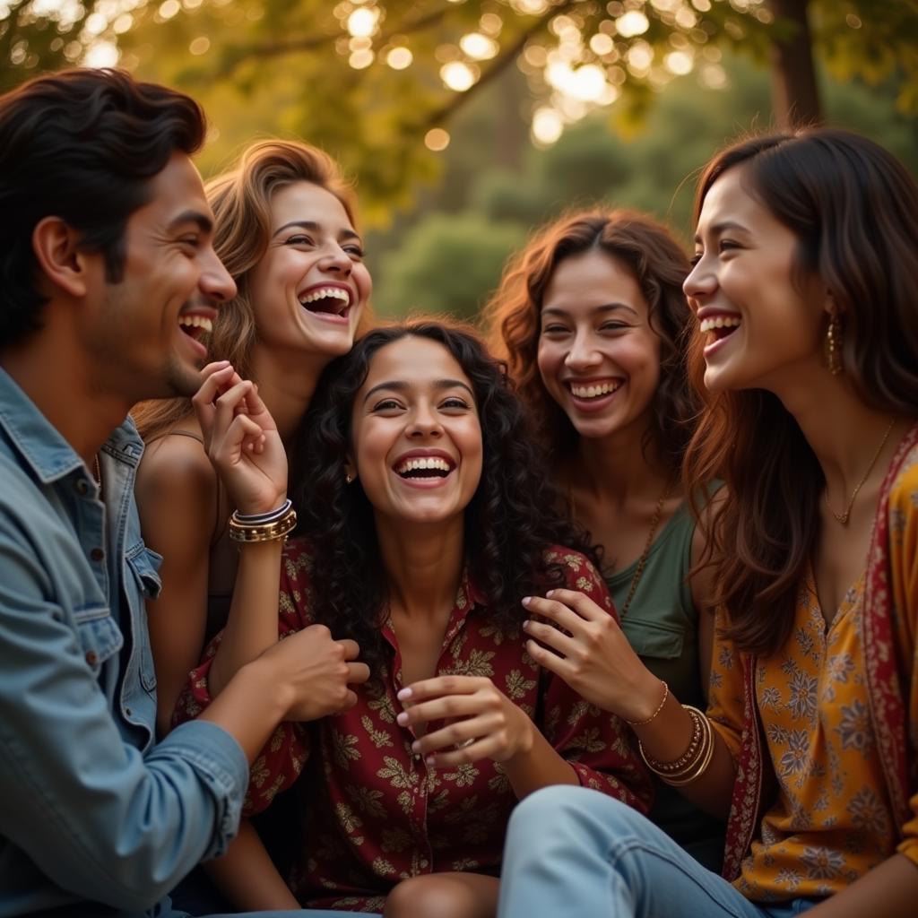 Friends Laughing Together