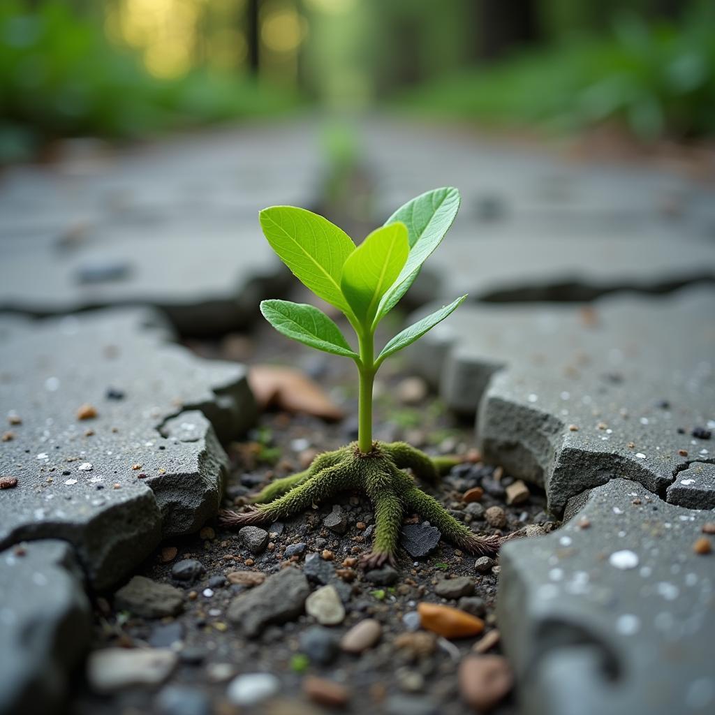 Growing Plant Symbolizing Resilience