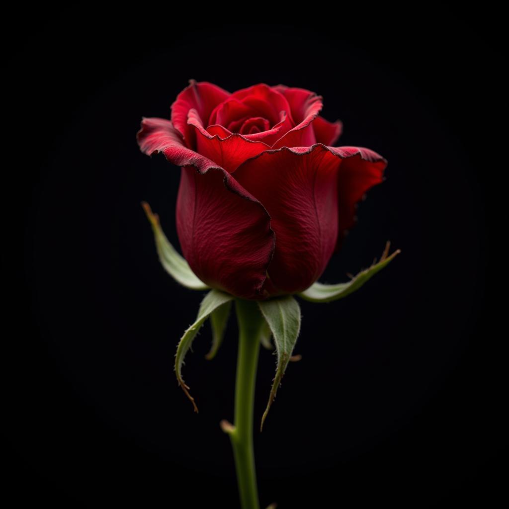 Image showcasing a withered rose, symbolizing the pain of lost love often depicted in hard touching shayari.