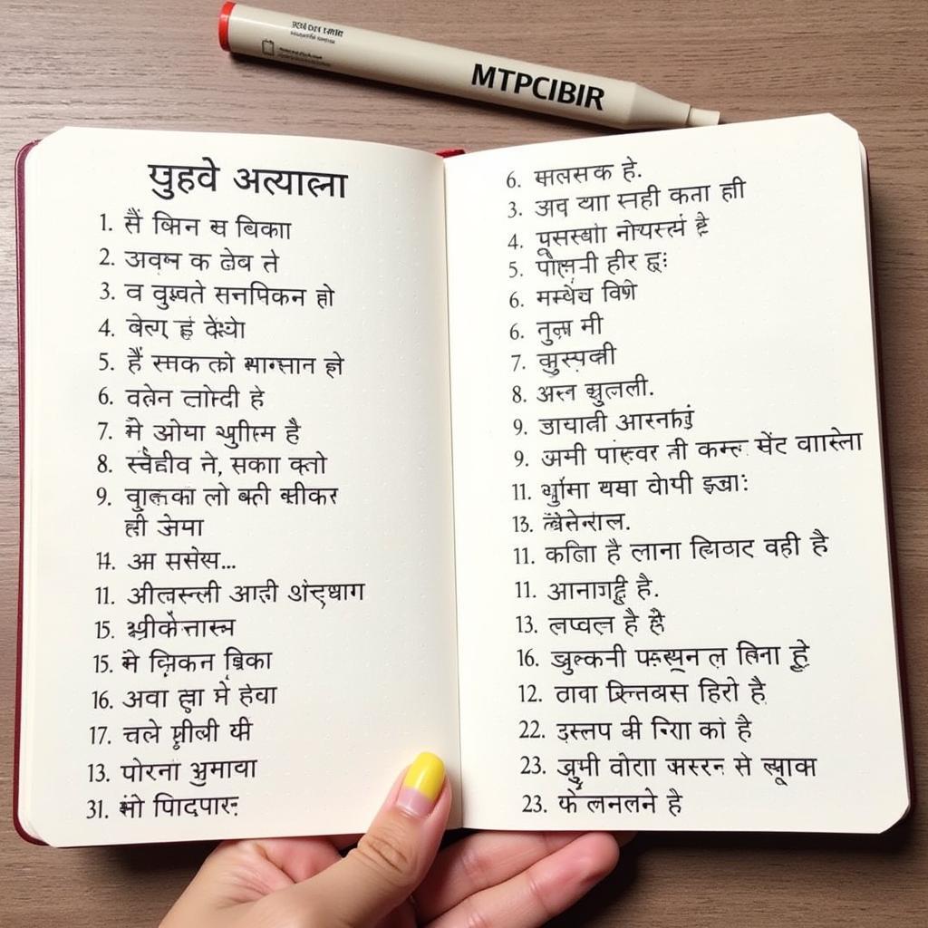 Hindi Caption Inspiration Notebook