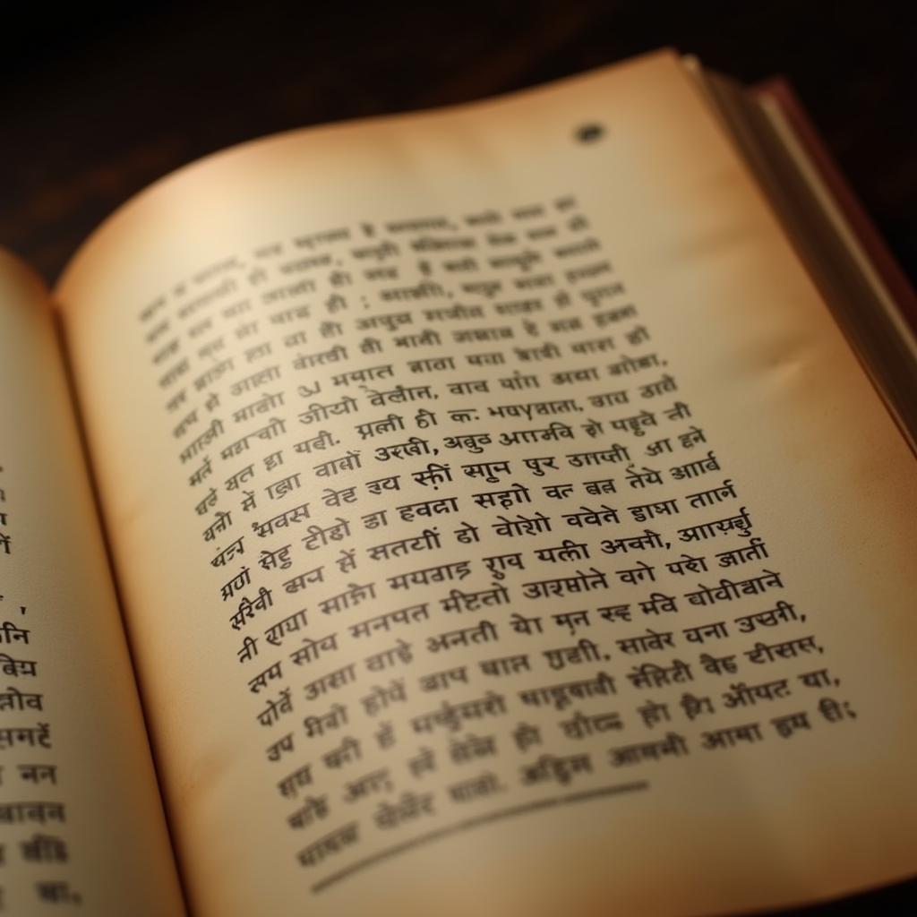 Hindi Quotes in an Old Book