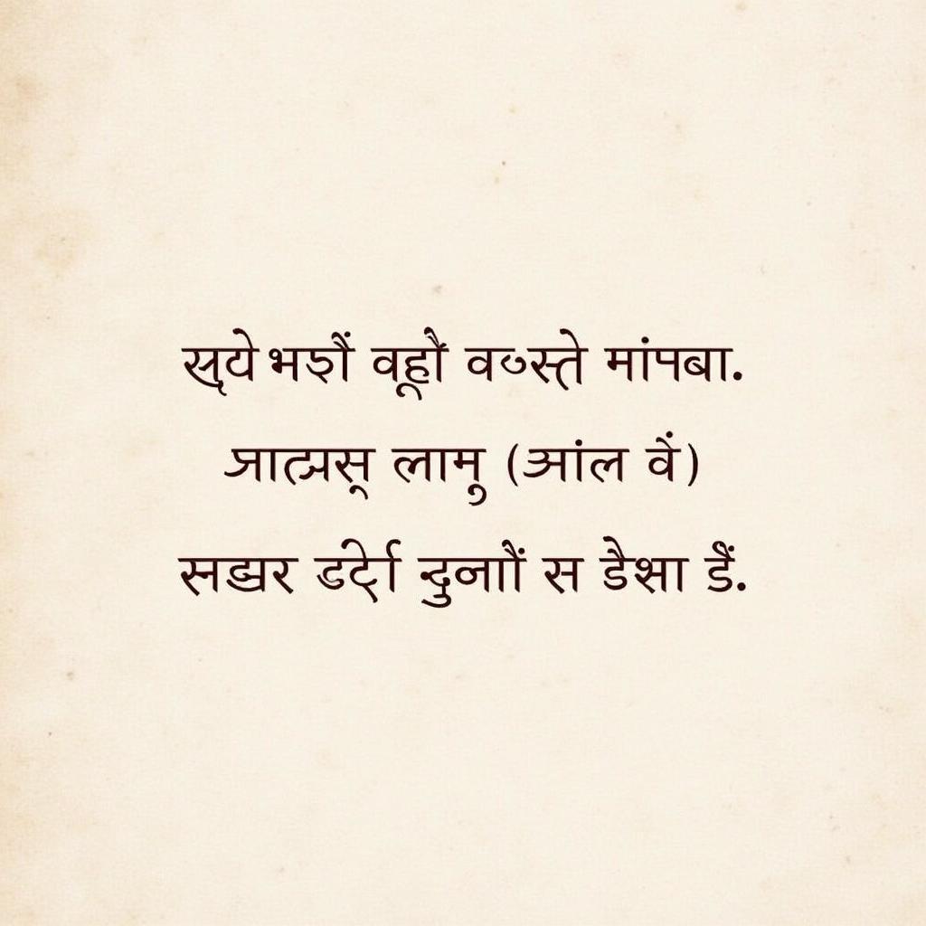 Calligraphy of Hindi Shayari about Lips