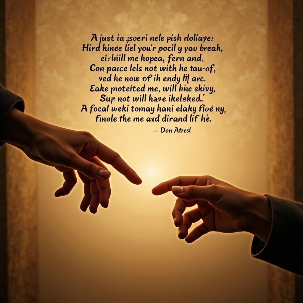 Two hands reaching out to each other, symbolizing the connection fostered by shared appreciation of Hindi shayari.