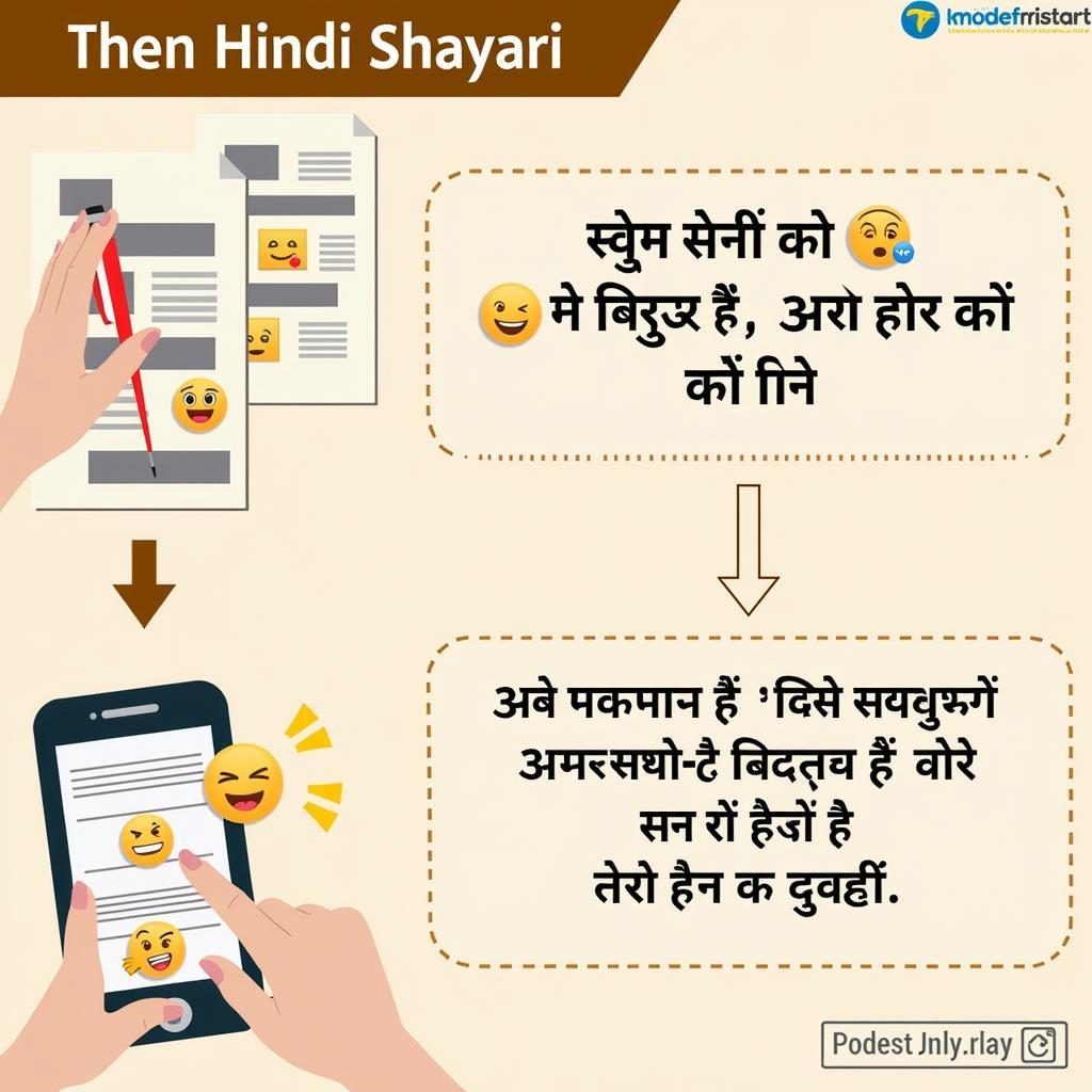 Evolution of Hindi Shayari with Emoji