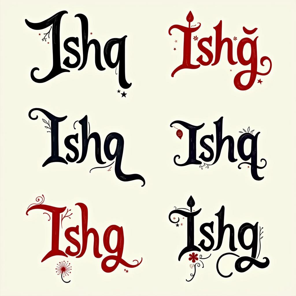 Ishq Calligraphy in Hindi Font