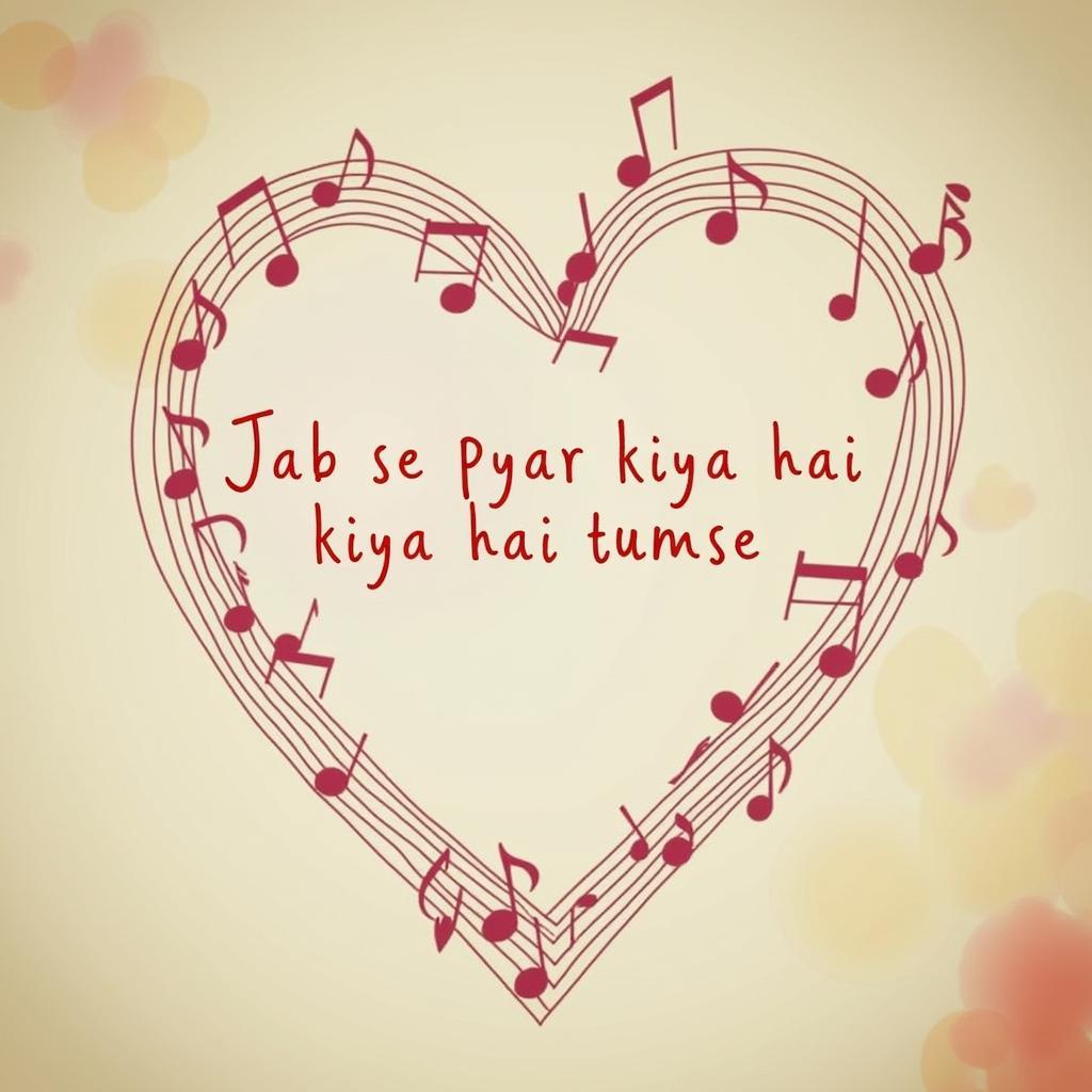 Music Notes Representing "Jab Se Pyar Kiya Hai Tumse"