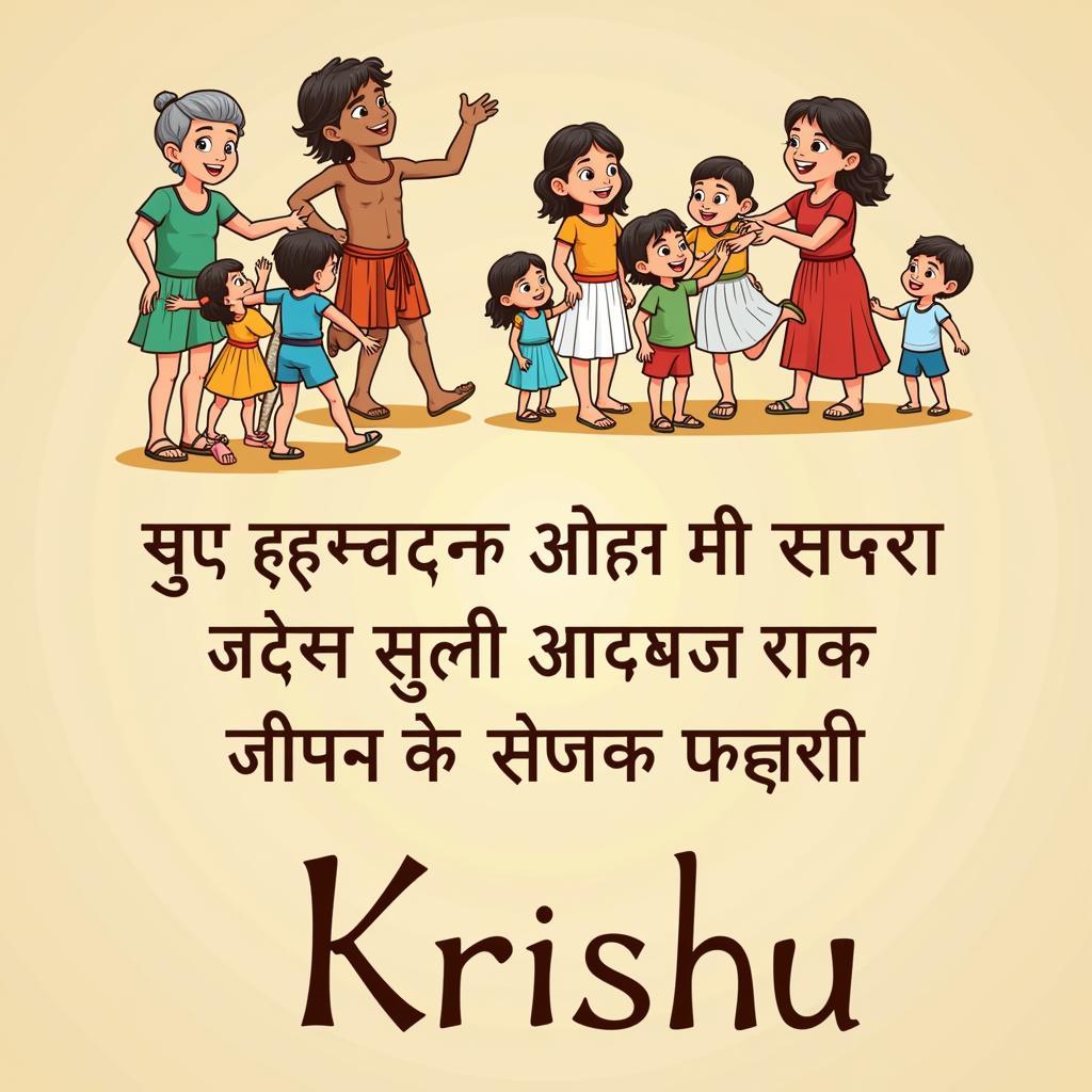 Krishu in Hindi Culture: Representation of the name in art and daily life.