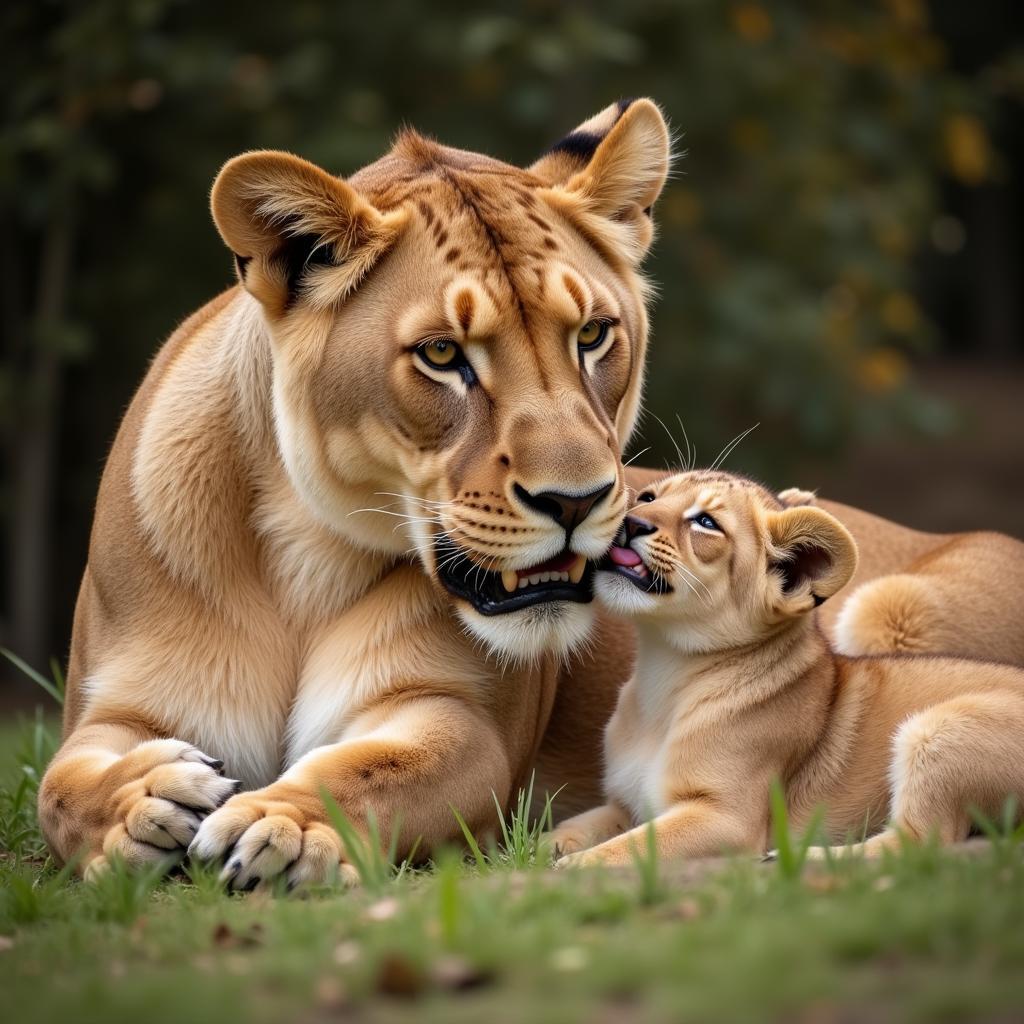 Lioness with Cubs