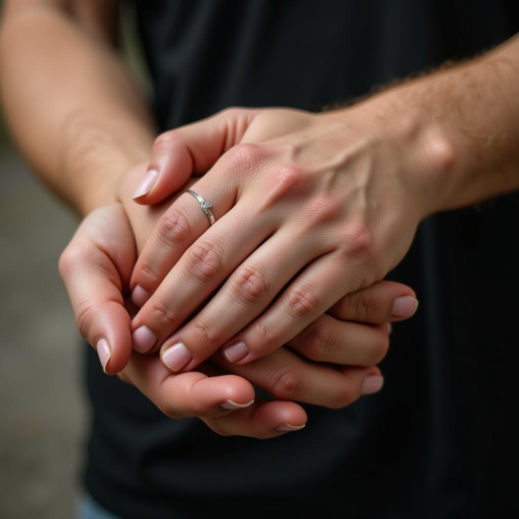 Holding Hands: A simple yet powerful gesture of love, often captured in love wale status updates.