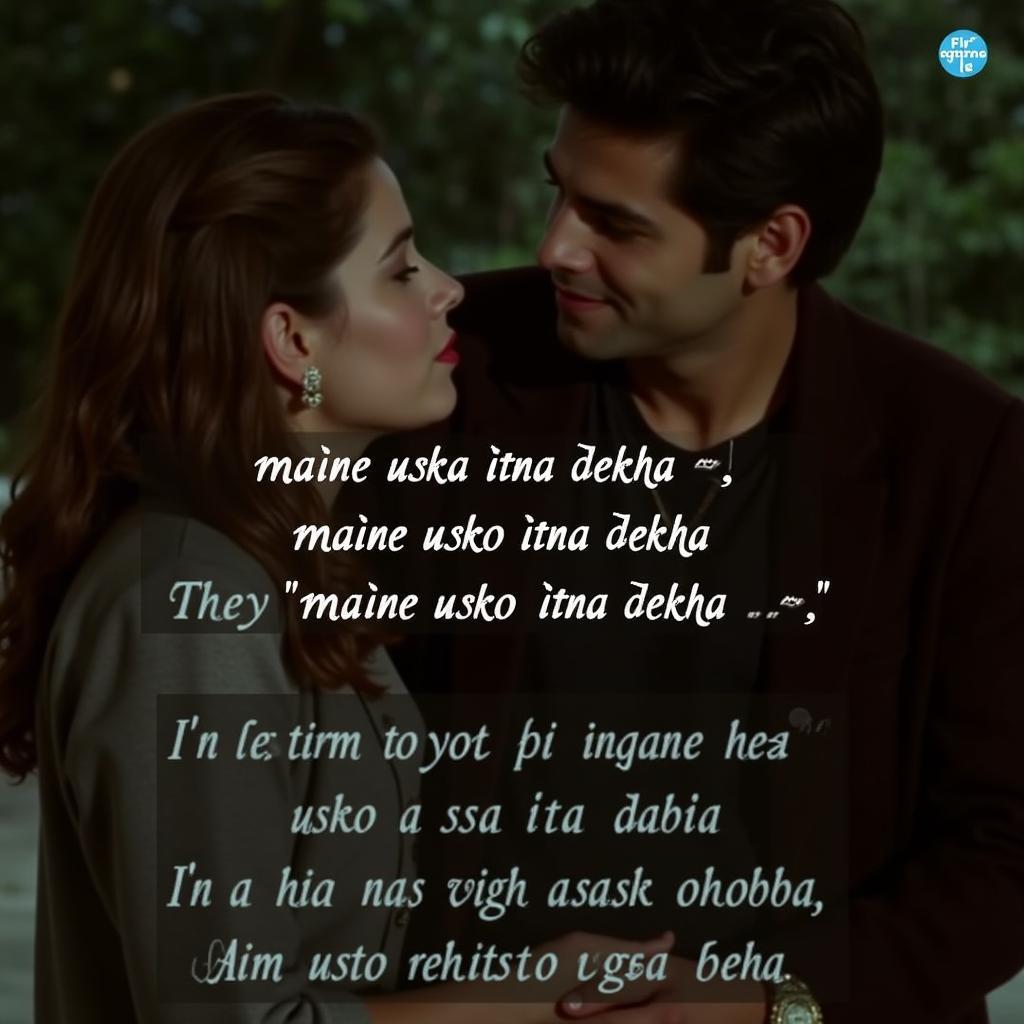 Song Lyrics featuring "maine usko itna dekha"