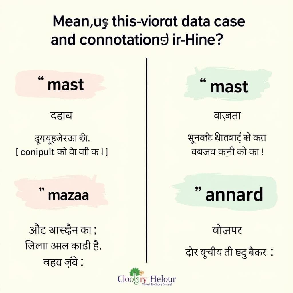 Comparing "Mast" with Similar Words Like "Mazaa" and "Anand" in Hindi