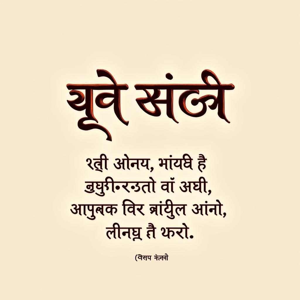 Hindi Calligraphy of Milna Shayari