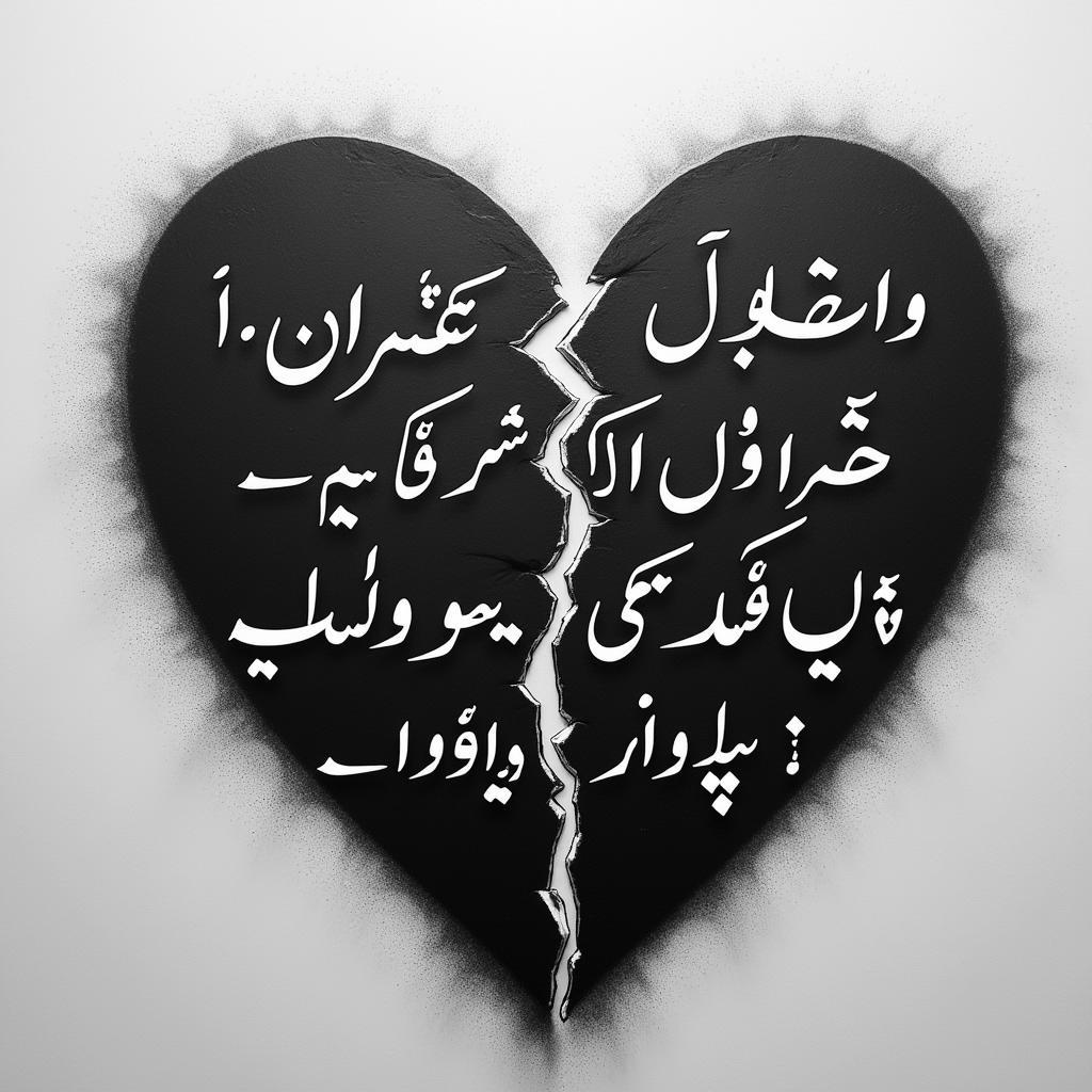 Image depicting heartbreak through mohabbat sad shayari