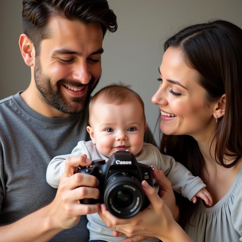 Parents Photographing Baby