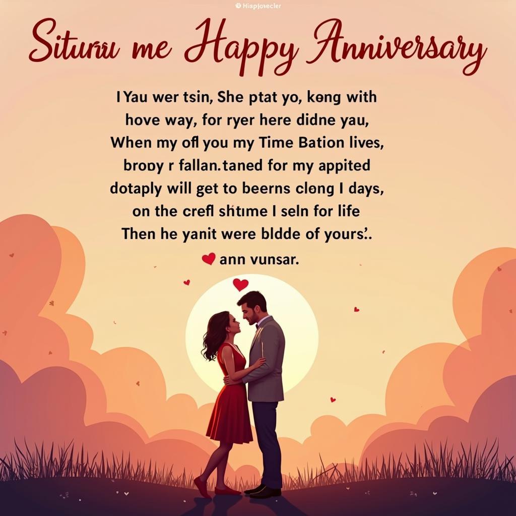 Personalized Happy Shayari Anniversary Image