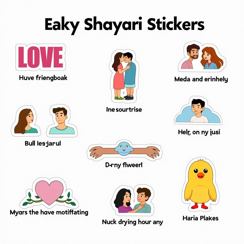 Trending themes in shayari stickers