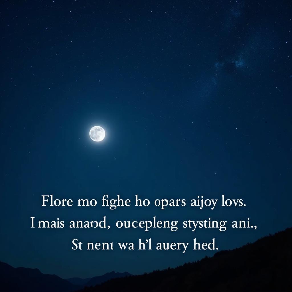 Moon and stars, symbolic of love and longing in pyar ka ehsaas shayari.