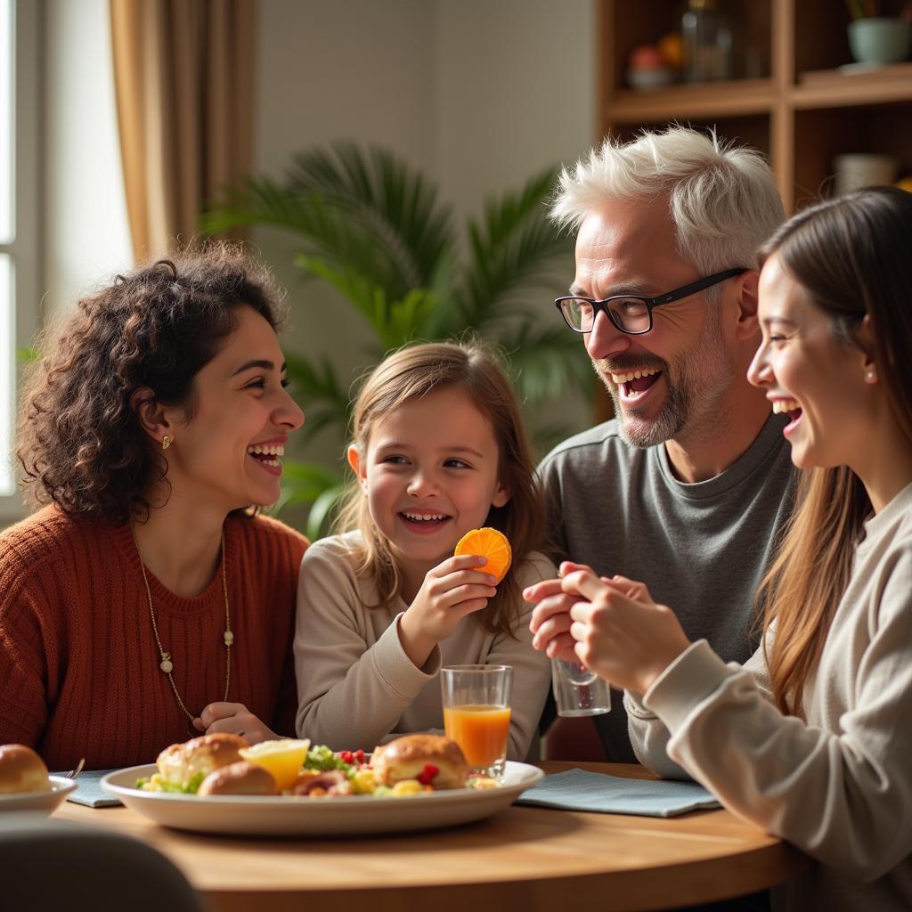 Family Gathering with Warm Expressions of Love